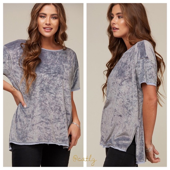 Tops - SALE Velvet Mineral Wash Top Tye Dye Wash Top